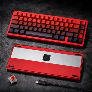 67-Key Aluminum Tri-Mode Mechanical Keyboard – Rechargeable Lithium Battery, USB-C Wired / 2.4GHz , Compact Gaming & Office KeyboardMultiple Colors Available
