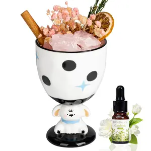Essential Oil Diffuser Set, Natural Crystal Stone, Gardenia Aromatherapy Diffuser, Home Fragrance, Reed Diffuser, for Bedroom, Bathroom, Shelf Decor
