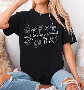 Speech Therapy T-Shirt Or Sweatshirt ,  SLP shirt , Speech Language Therapist tshirt ,  Speech Language Pathology Sweatshirt Cotton Fabric