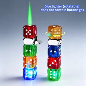 Cute Creative Dice Lighter, Multifunctional Stress Relief Fidget Toy, Portable Kitchen Candle Accessory, Ideal Gift for Party Birthday Holiday