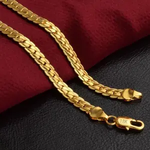 18K Gold Plated Sideways Clavicle Necklace 5MM Minimalist Dainty Necklace Women's Trendy Jewelry Gift