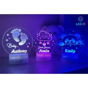 Kids Personalized Acrylic Night Light for Baby