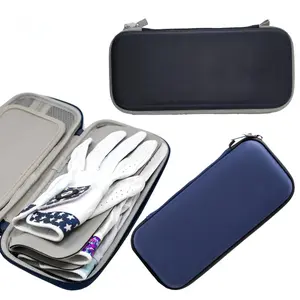 Golf Glove & Accessory Caddie Hard Shell EVA Storage Case Portable Organizer Bag Navy Black
