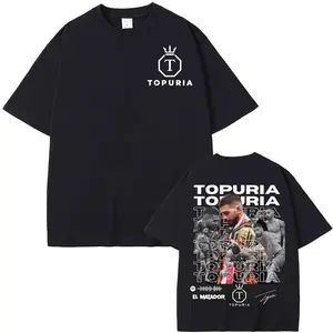 Ilia Topuria Vintage Graphic T-Shirt - Menswear 100% Soft Cotton Oversized Short Sleeve Tee, Aesthetic Classic Casual Streetwear Cargo Sports Top