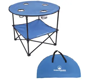 Leisure Sports Camp Table Round 2-Tier Folding Table