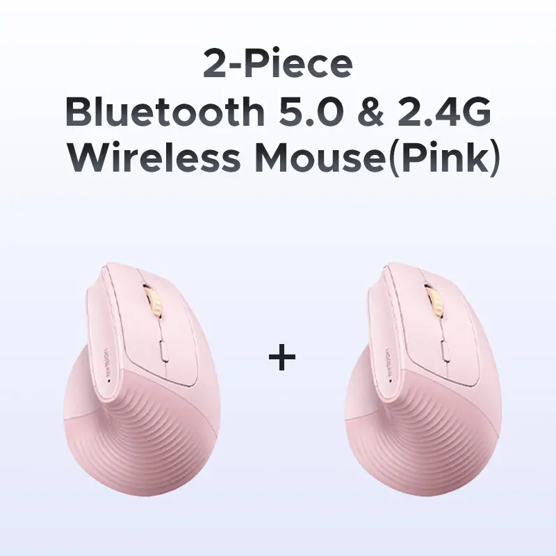 2pcs Pink-Bluetooth 5.0+2.4G Model