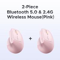 2pcs Pink-Bluetooth 5.0+2.4G Model