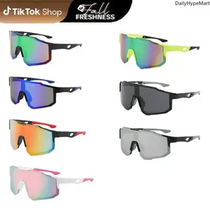 7Pcs Outdoor Cycling Sunglasses, Windproof UV Protection Shades