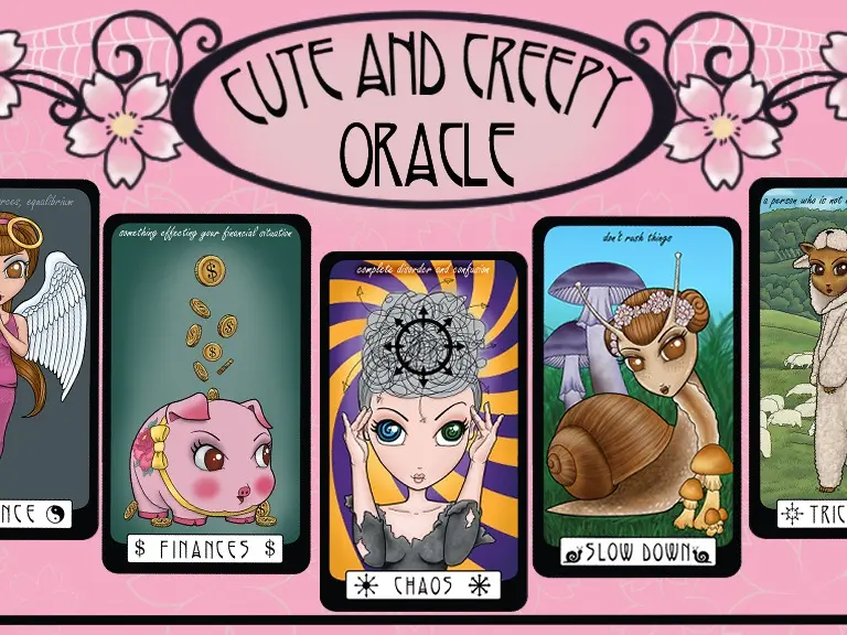 Misha's SIGNED Cute & Creepy Oracle Deck & SIGNED Companion Guide ...