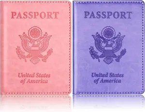 2-Pack Passport Holder Wallet Cover Case – Travel Essentials for Men and Women