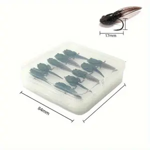 Trout Micro Lures 10 Pcs Pre-Rigged Tadpole Bait 17mm Panfish Trout All-Water Killer Fly Spinner All-Weather Finesse Fishing