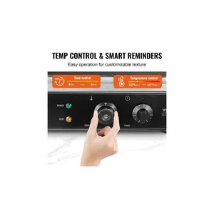 VEVOR Commercial Waffle Maker, 10PCS Rectangle Waffle Baker Machine, 1550W Non-Stick Stainless Steel Belgian Waffle Iron with Temp and Time Control, Handle, for Restaurant Bakery Snack Bar Family