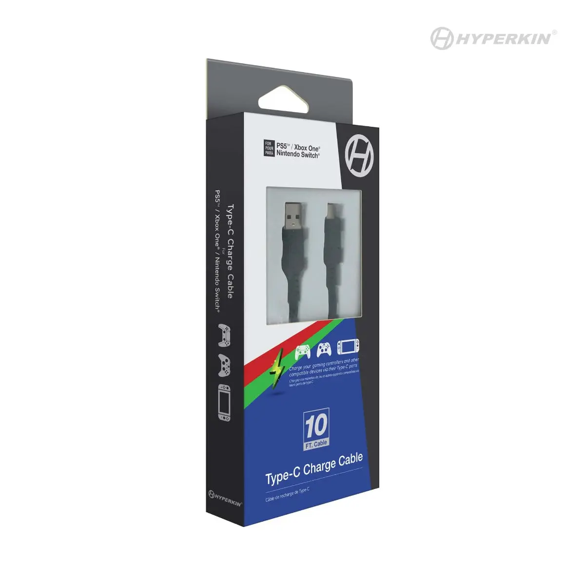 Type-C Charge Cable 10 ft - Switch / PS5 / Xbox Series X|S