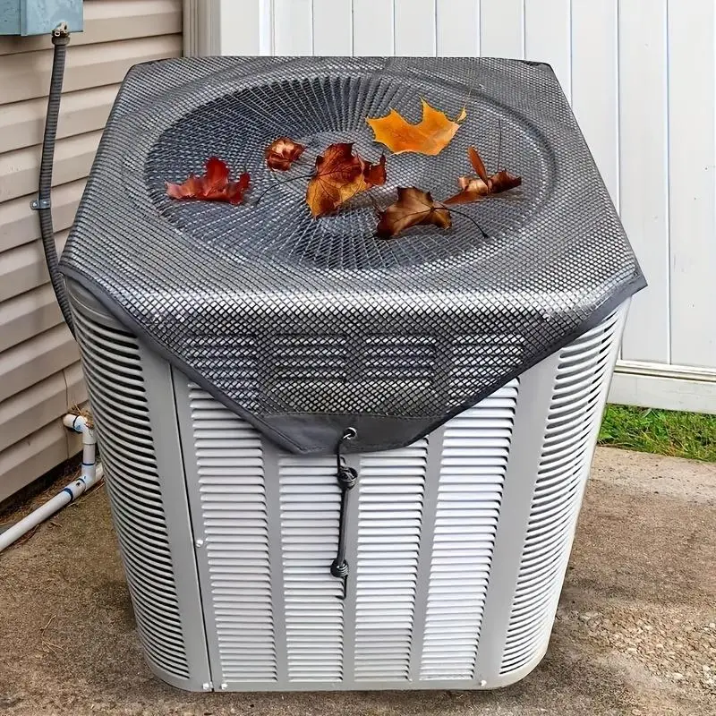 Outdoor Air Conditioner Cover, 1 Count Easy Installation Durable Waterproof Dustproof Design Air Conditioner Protector, Household Dustproof Cover for Air Conditioner, Household Items, Air Conditioning Cover, Water Resistant Cover, Dustproof Design Covers