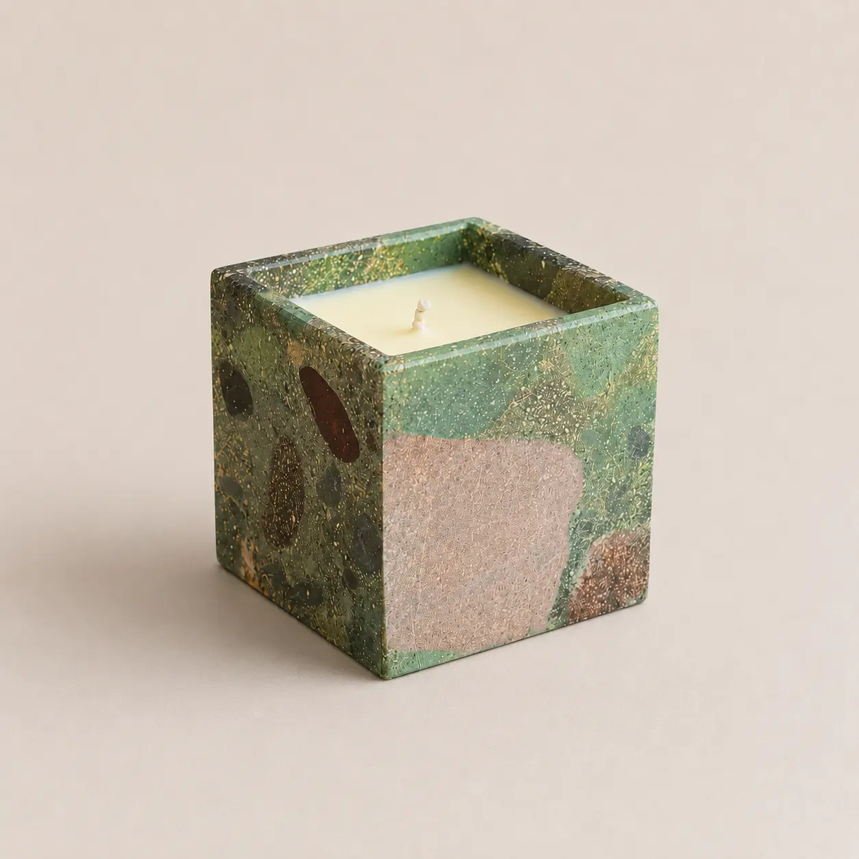 VEINORA Natural Stone Soy Wax Candle | Season Collection | Green Marble |  Single Wick | SS5041