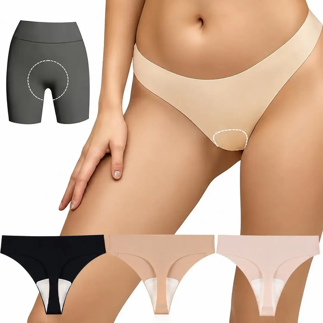 Women's seamless thong panties (3-pack), solid-color low-rise design with camel-toe coverage; suitable for workouts and wearing with leggings-ideal for sports, fitness, yoga, running, activewear, and everyday wear.