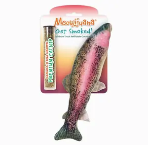 Meowijuana Get Smoked Rainbow Trout Refillable Catnip Cat Toy