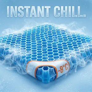 Gel Seat Cushion, Summer Breathable Honeycomb Cooling Pad, Soft Ice Cushion for Car Seats, Office Chairs & Home Use