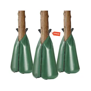 VEVOR Tree Watering Bag, 3 Packs 20 Gallons Watering Bags for New Trees, 5-9 Hours Slow Release Refillable Tree Drip Irrigation Bags with Zipper, Durable Tree Watering System for Deep Root Targeting