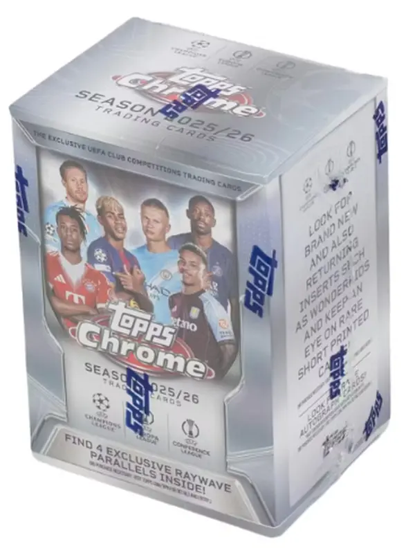 2025/26 Topps Chrome UEFA Club Competitions Soccer Blaster Box