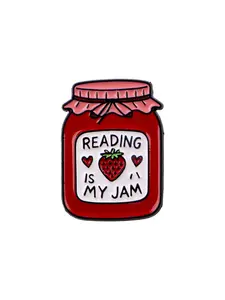 Adorable Strawberry Canister Enamel Brooch Pin, Unisex Clothing Backpack Hat Accessory, Party Style Jewelry, Holiday Gift