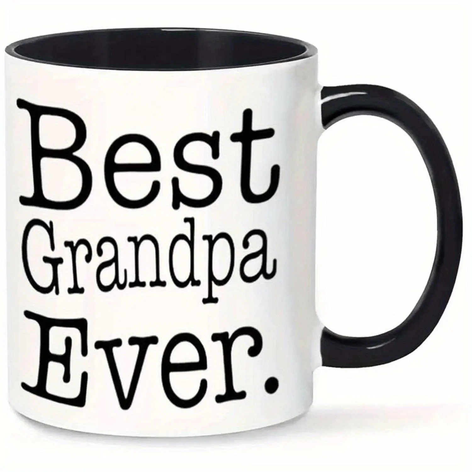 1pc Novelty 3D Vision Best Grandpa Ever Mug Ceramic Coffee Cup Juice Cup with Unique Design and Stylish Drinkware for Home Office Use