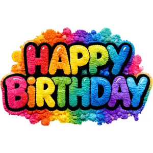 DTF Transfer – GN Happy Birthday color Multi Sizes