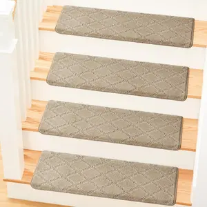 Bullnose Non-Slip Stair Treads with  Adhesive for Wooden Steps - TPU Backing with Steel Reinforcement