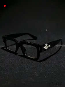 Unisex Rhinestone Cat-Eye Sunglasses, Y2K Festival Party Style, PC Material, All-Seasons Wear, Decorative Design for Travel & Beach Parties