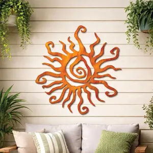 Outdoor Wall Decor | Metal Sun Wall Art |  Wacky Sun Decor | Patio Metal Art |  Garden Decoration |  Home Decor