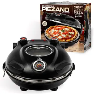 E Mishan & Sons 6074495 Granitestone Piezano Matte Black Electric Pizza Oven