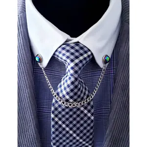 12x12mm Iridescent Collar Chain Pin