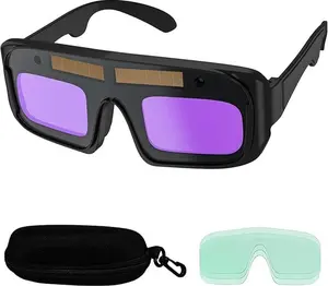Auto-Darkening Welding Goggles | UV/IR Protection & 1/25000s Reaction - TIG/MIG/ARC Helmet with Clear Lens