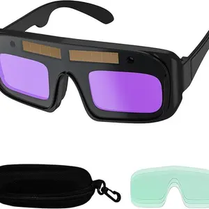 Auto-Darkening Welding Goggles | UV/IR Protection & 1/25000s Reaction - TIG/MIG/ARC Helmet with Clear Lens