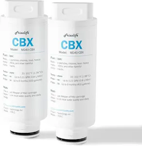 Frizzlife MD40-CBX Electric Water Filter Pitcher Replacement for MD40, 2 pcs Filter