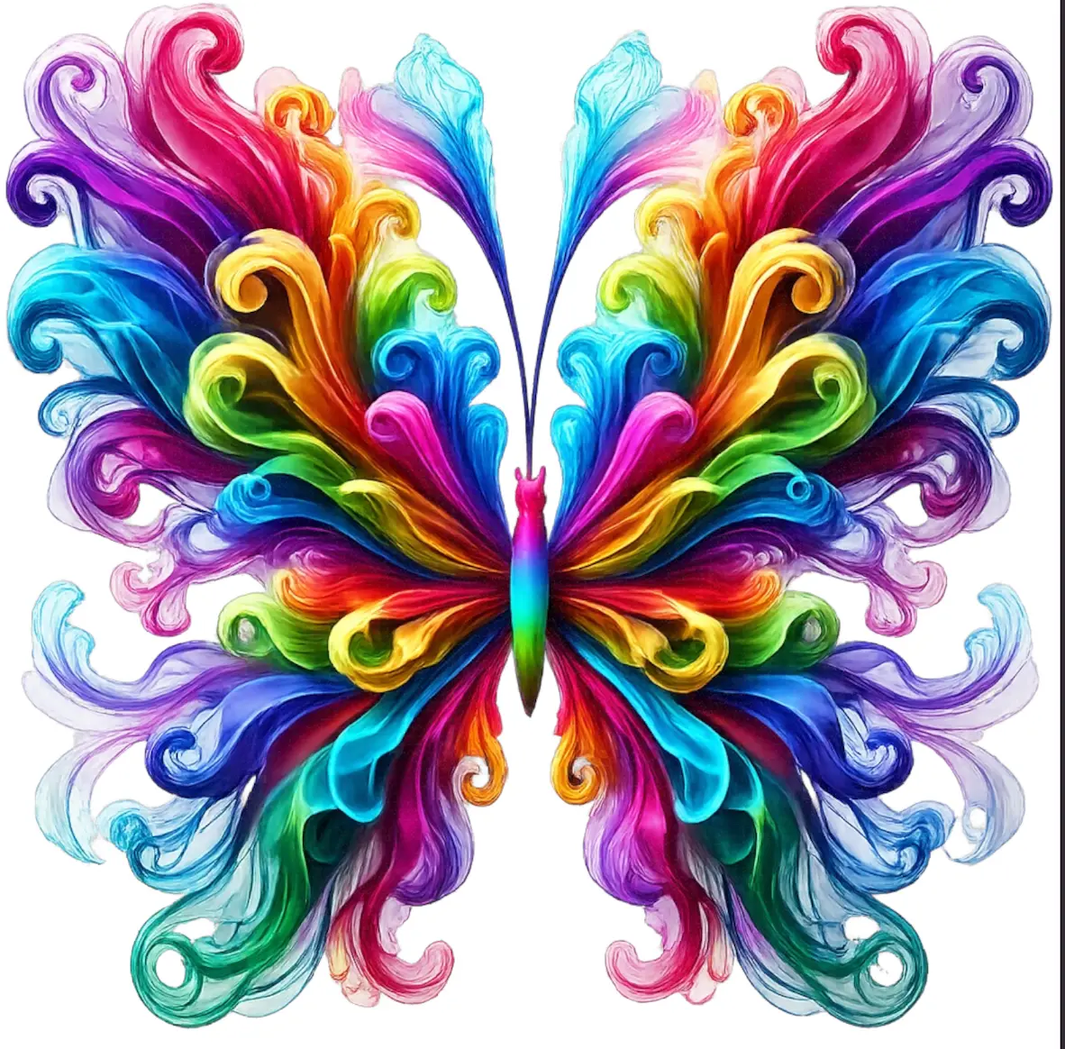 Butterfly Art DTF ready to press iron on transfer for clothing t-shirts and hoodies