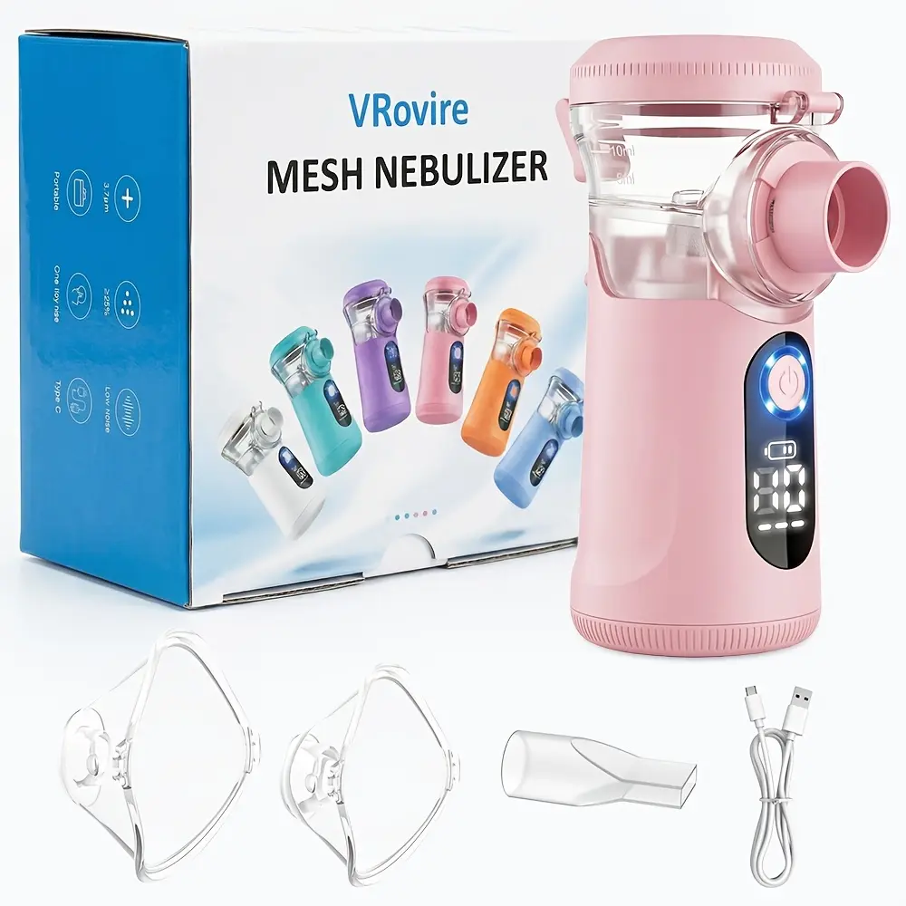 Portable Lightweight Handheld Mesh Nebulizer with Mask, Rechargeable Gentle Quiet Operation Nebulizer for Adults & Children, Plug,back to school,back to school haul