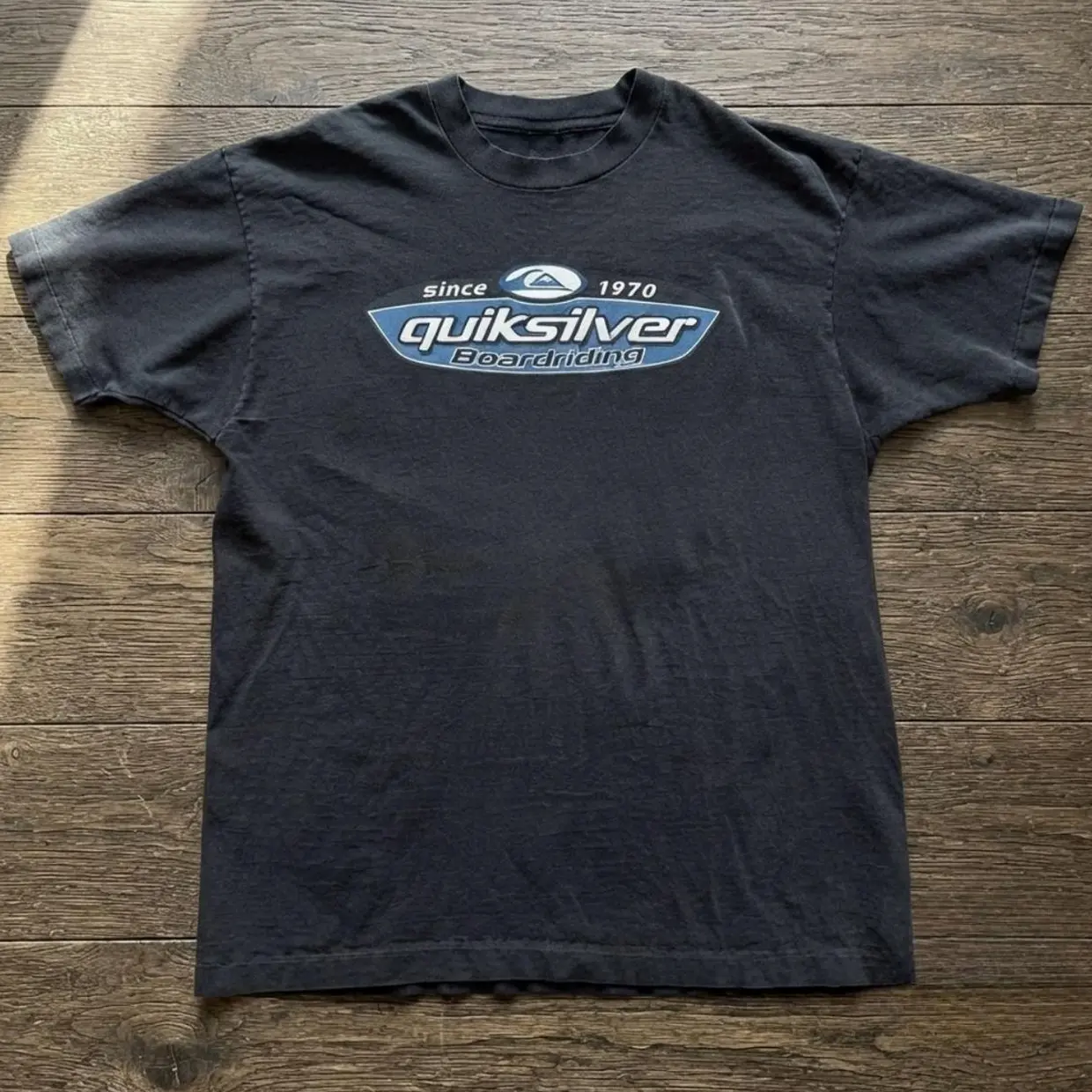Quicksilver logo black t-shirt, Graphic Tee Tops Underwear Crewneck Menswear T Shirt Streetwear