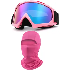 Motorcycle Goggles with Balaclava for Women Girls, Dirt Bike ATV Motocross Riding Racing Ski Goggle Safety Glasses