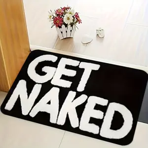 1pc "Break Free" Black and White Text Humorous and Entertaining Welcome Mat Interesting Entrance Floor Mat Kitchen Carpet Living Room and Bedroom Home Decoration Washable Runner Rugs Decorative Rug Contemporary Rugs