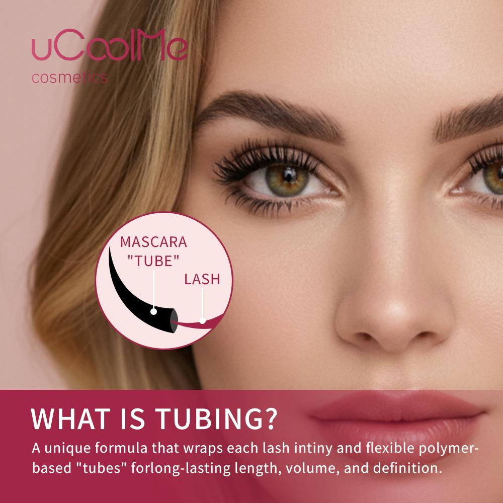 uCoolMe Bold Lash Max Volume Mascara Liquid Spider Web Tubing Easy to Remove Waterproof Sweat Proof Smudge Proof 24H Long Lasting Makeup Cosmetics