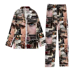 Family Pajamas Vampire Diaries Kid & Adult Matching Sleepwear, Halloween Xmas Gift for Teen Fans