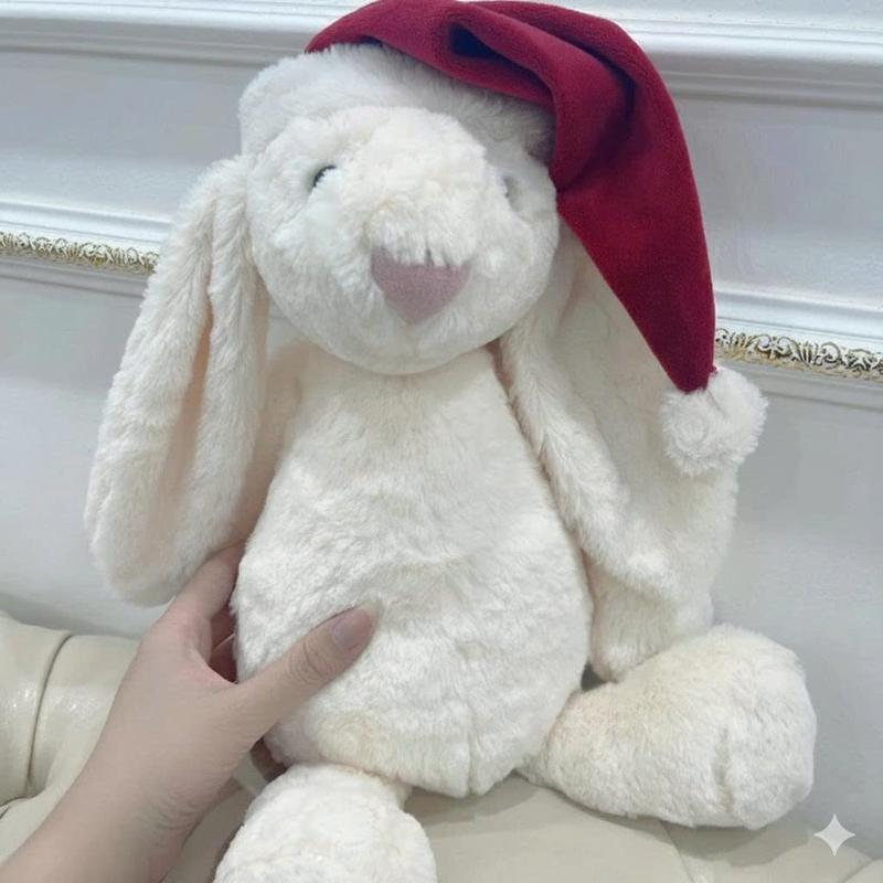 Soft Bunny Plush with Heart Romantic Valentine's Day Stuffed Toy Ideal for Cuddling Play and Gift Giving