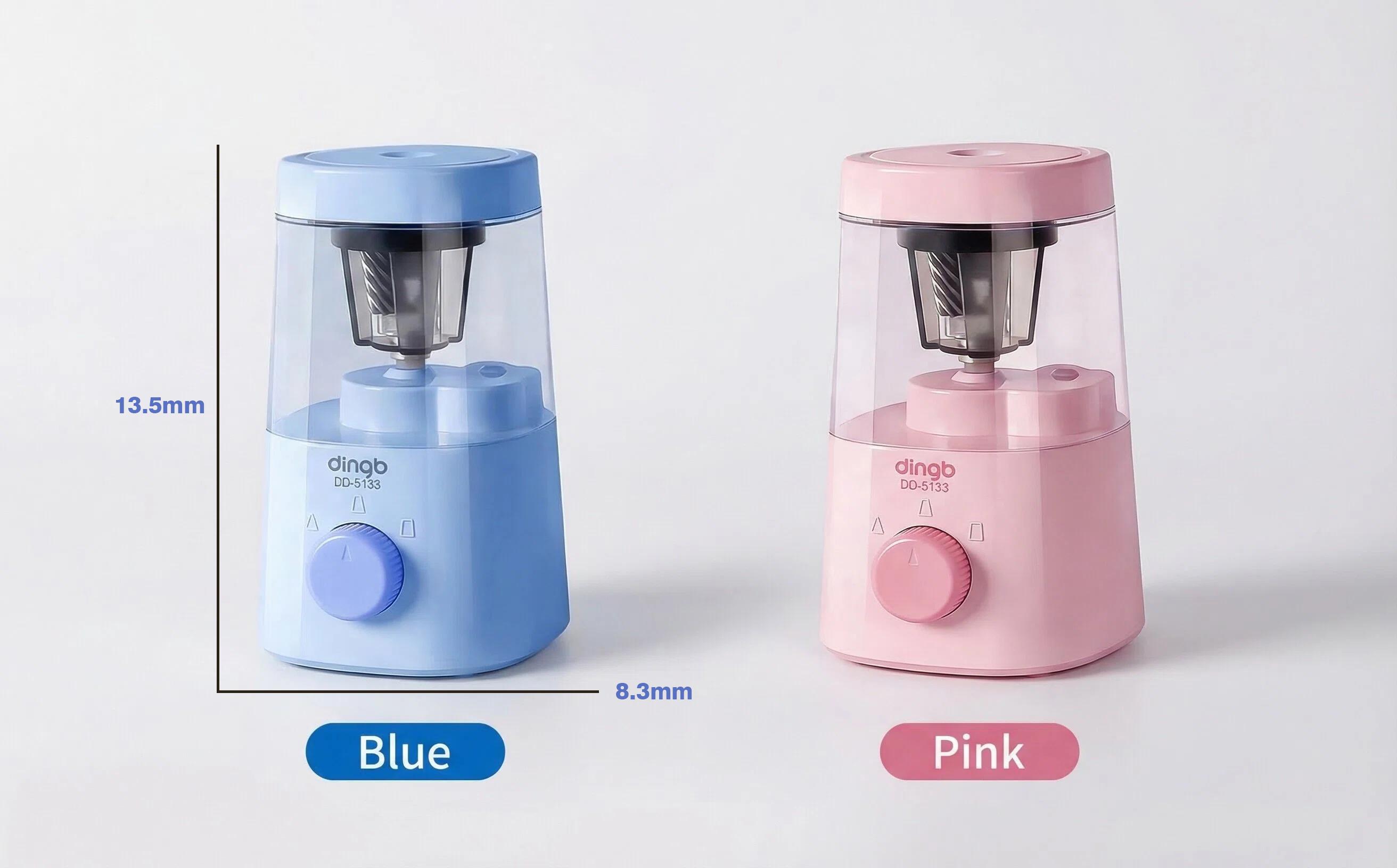 Automatic Pencil Sharpener, Portable & Compact for All Pencil Types - Perfect for Art, Office, School & Home Use (Blue/Pink) Automatic Pencil Sharpener, Portable & Compact for All Pencil Types - Perfect for Art, Office, School & Home Use (Blue/Pink)