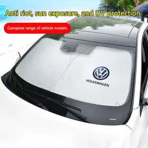 UV Car Windshield Sun Shade Cover, Blocks Rays Protector for Volkswagen Vw Gti Mk5 Passat Polo Golf 3 Jetta Tiguan Beetle Touran