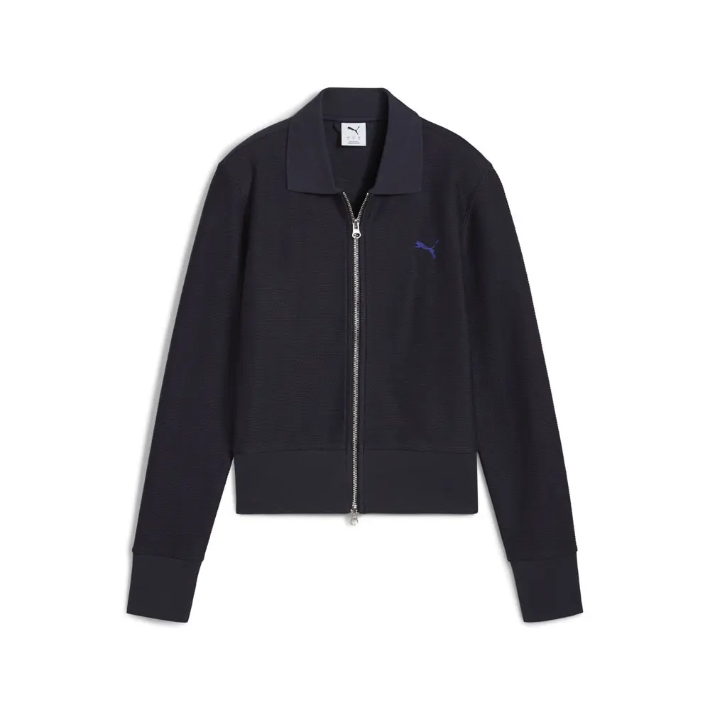 PUMA Womens Premium Essentials Knitted Cardigan Athletic Outerwear Casual - Blue