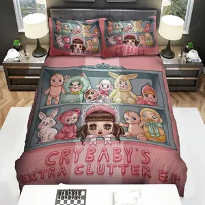 Martinez Cry Baby Extra Clutter Ep Album Cover Bedding Set, Double-Sided Fleece Throw  | Warmth with Style