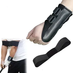 Golf Arm Band and Wrist Strap,Golf Swing Training Aid, Golf Hand Gesture Practice Tool, Arm Trainer to Improve Consistency, Sync Arms and Body, Practice Aid for All Level Golfers