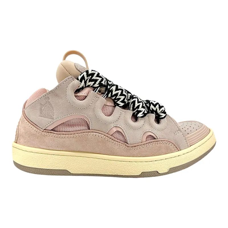 Lanvin Leather Curb Sneaker Pale Pink