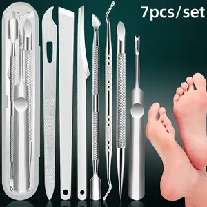 7pcs Nail Care Kit Precision Cuticle Remover and Trimmer Set Includes Nail File and Cleaner Unscented Ideal Gift for Women Mother’s Day Elderly Dead Skin Removal DIY Manicure Pedicure Tools tiktokshopspringglowup,summervibes